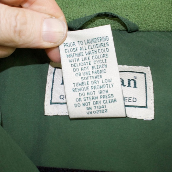 LL Bean Men's Green Vest Fleece Lined Size Medium - Picture 7 of 8